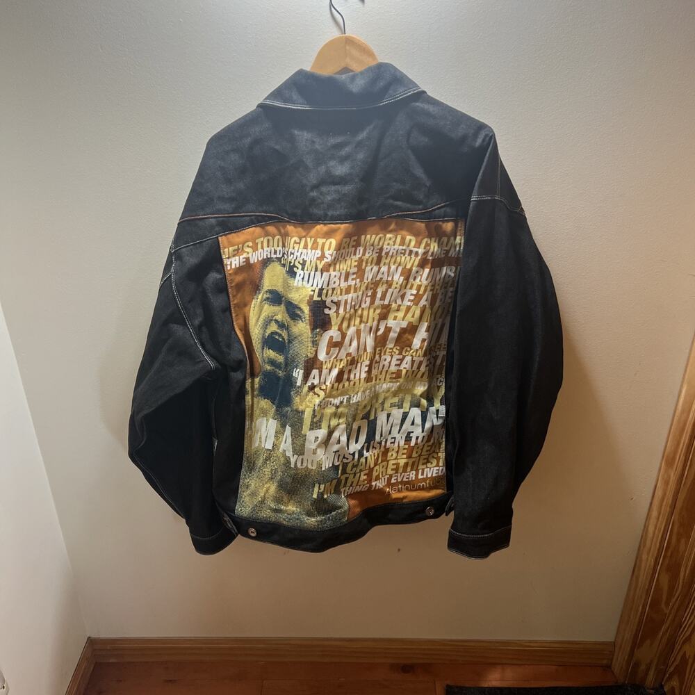 Vintage Platinum FUBU Muhammad Denim Jacket Size XL